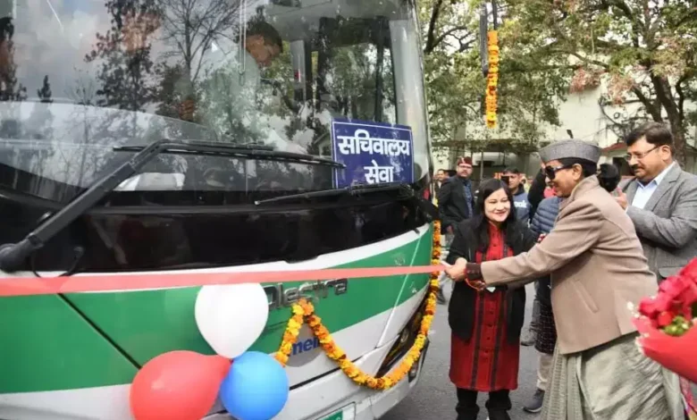सचिवालय कार्मिकों के लिए इलेक्ट्रिक बस सेवा का शुभारम्भ
