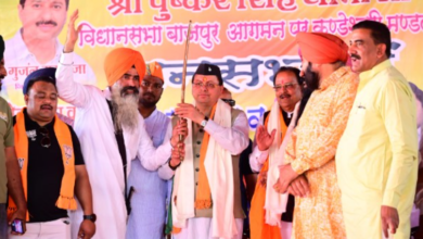 मुख्यमंत्री धामी ने कुण्डेश्वरी में भाजपा प्रत्याशी अजय भट्ट के पक्ष में किया प्रचार
