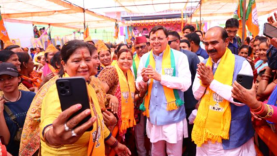 Uttarakhand: मुख्यमंत्री धामी ने गरुड़ में चुनावी जनसभा में भाजपा को जिताने की अपील की
