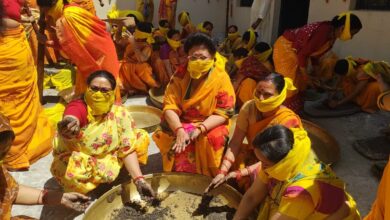 तेल पिरोने की रस्म हुई संपन्न
