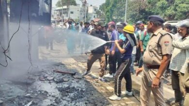 पीएनबी के एटीएम में लगी आग से  नोट जलकर स्वाह