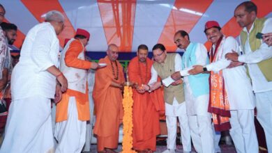 सीएम ने किया भूमि-पूजन कर मंदिर का शिलान्यास