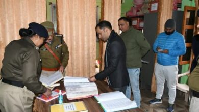 थाने का औचक निरीक्षण