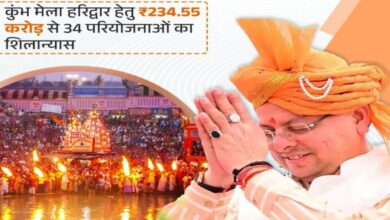 हरिद्वार कुंभ मेला 2027: 234.55 करोड़ की 34 परियोजनाओं का शिलान्यास, भव्य और सुव्यवस्थित आयोजन की तैयारी….