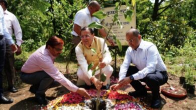 Dehradun: मुख्यमंत्री आवास में 3 बी गार्डन का निर्माण कार्य शुरू, सीएम धामी ने रोपा कृष्णा वट का पौधा