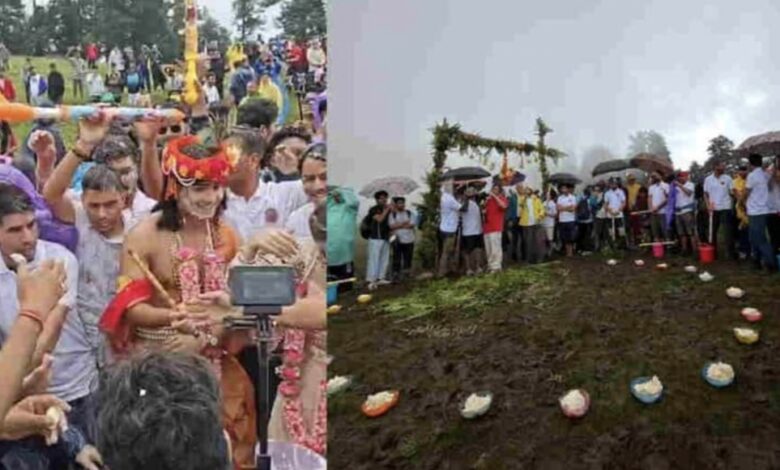 दयारा बुग्याल में गूंजी ढोल-दमाऊं की थाप, दूध-मक्खन से खेली अनोखी होली
