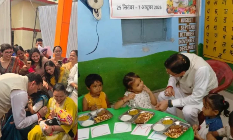 Uttarakhand News: बच्चों के बीच पहुंचे CM धामी, खुद परोसा खाना; गोदभराई से अन्नप्राशन तक निभाईं रस्में, आंगनबाड़ी कार्यकत्रियों और आशा कार्यकर्ताओं का किया सम्मान…..