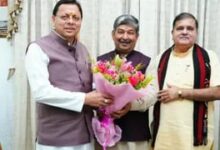 धामी ने नवनिर्वाचित राज्यसभा सांसद दिनेश आर्य को दी बधाई